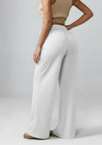 Image of dockstreet Straight Wide fit Long Length Open Bottom Jogger for Women /Trending Multi Pocket Style, Relaxed Casual Pants for Women