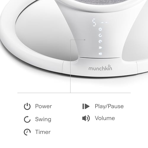 Munchkin Bluetooth Baby Swing for Infants, Portable Electric Rocker - image 7