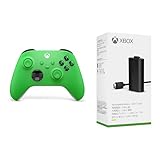 【純正品】Xbox ワイヤレス コントローラー （ベロシティ グリーン） + 充電式バッテリー + USB-C ケーブル セット