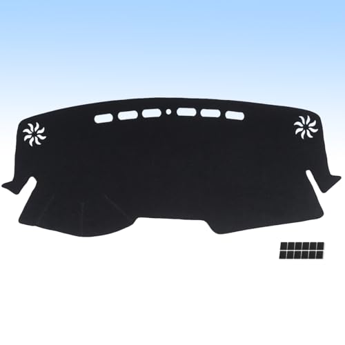 AUQDD Dashboard Cover Mat Fit for 2018 2019 2020 2021 2022 to-yota CH-R, Black Flannel Dash Mat, Anti-Glare, Anti-Reflection, No Peculiar Smell - Fits Vehicle Without HUD Models