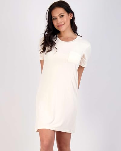 Image of Real Essentials 3 Pack: Women's Short Sleeve Nightgown Dress - Nightshirt Pajama Sleep Shirt Sleepwear (Available In Plus)