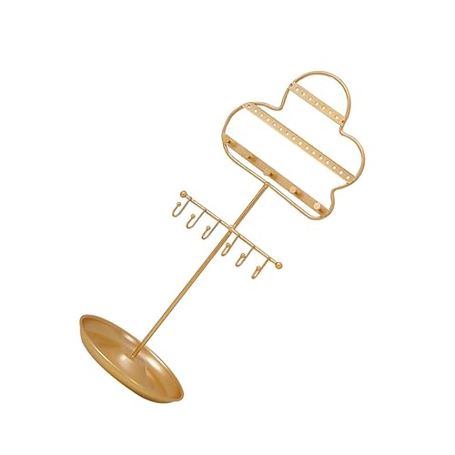 WOFASHPURET 1 Pieza Estante de joyas de nubes peana monitor jewelry organizer jewellery box chicas soporte organizador de joyas soporte de collar soporte de exhibición de joyas planchar Golden