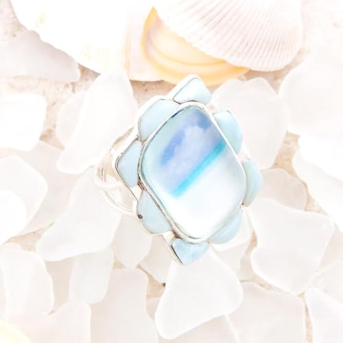 Barse Jewelry Scenic Blue Larimar and Sterling Silver Rings3
