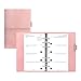 Filofax Domino Soft Organizer, Personal Size, Pale Pink - Smooth, Leather-Look, Grain Effect, Tactile, Six Rings, Week-to-View Calendar Diary, Multilingual, 2025 (C022577-25)