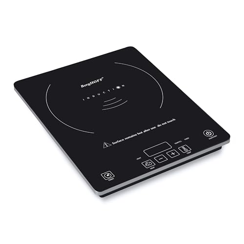 BergHOFF Tronic Tempered Glass Touch Screen Induction Cooktop 1800W, Auto-pan Detection, 14