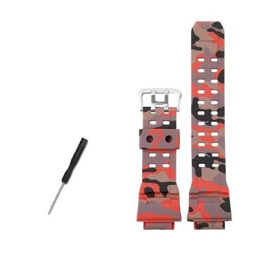 [ȓX] VR[SvXgbv 16 ~[gʃWCgԃIW΃x[WvohJVItBbg Fit For G-SHOCK 3410 GW-9400 GW9300(A Camo red-S)