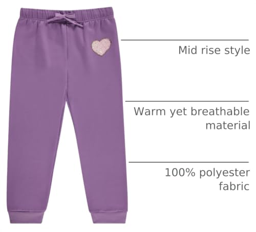 Image of BTween Kids Girls Fashion Stretch Waist Ultra Soft Jogger Pants Set 3 Pack Bundle