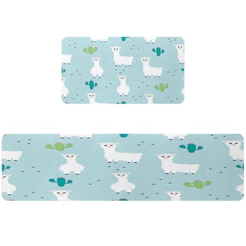 Alfombrillas de cocina absorbentes lavables con diseño llama 2