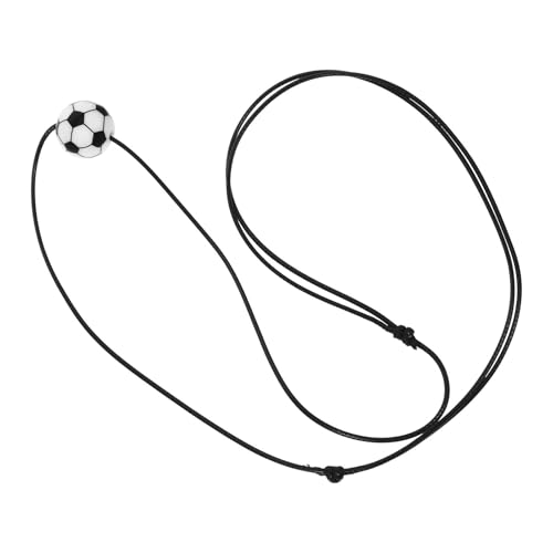 YARNOW Collar de Pelota de Futbol Colgante de Silicona y Cuerda de Cera, Accesorio Decorativo Creativo para Hombre y Mujer en Casa o Coche