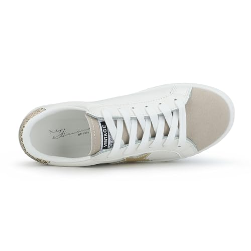 Image of VINTAGE HAVANA Women's Fashion Sneakers | Casual Lace up Low Top Tennis Shoes | Cute Trendy Dressy Sneakers