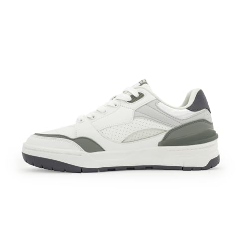 Image of Red Tape Women's Sneakers White Black Pu Round Toe Lace-Up