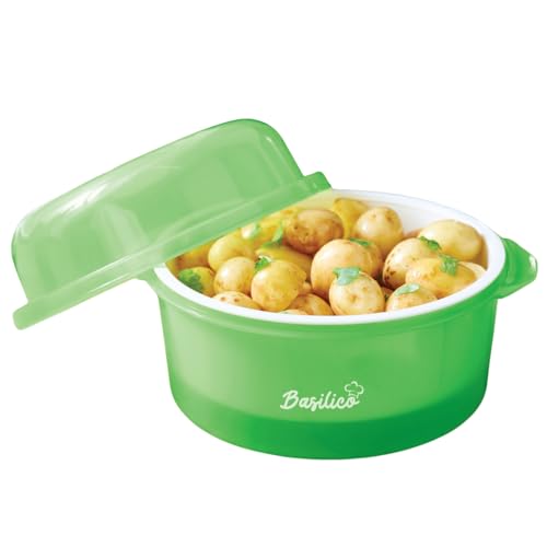 Basilico Cuiseur vapeur pour pommes de terre et autres légumes, économie d'énergie et préparation rapide, passe au lave-vaisselle, diamètre 23 cm