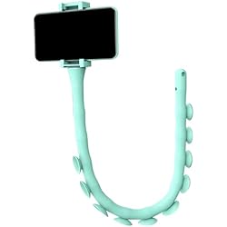 Soporte Para Celular 360 Grados Montaje de cuello de cabecera del soporte para el teléfono: cabecera de brazo largo y flexible cabecera de cabecera, soporte de montaje superior, con taza de succión de 360 grados de rotación Funn