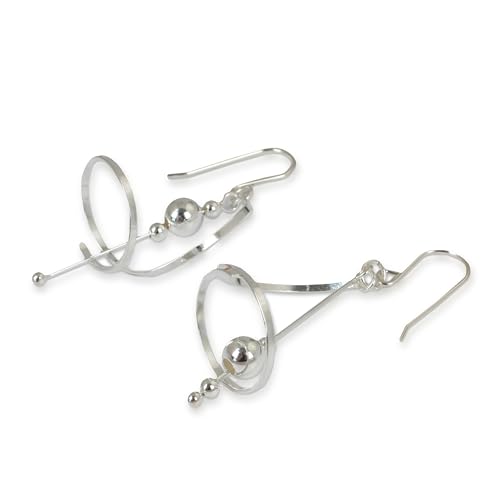 NOVICA .925 Sterling Silver Dangle | Fair Trade Dangle | Artisan Crafted | Handmade Filigree | Long French Hook Wire | Vintage | Hypoallergenic Drop | Citrine Jewelry | Thailand Dimension 2"L x 0.8"W4