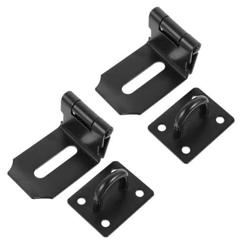 SOLUSTRE Cerrojo de Puerta de Ángulo Recto 90 Grados de Acero Inoxidable 5 Pulgadas, Juego de 2 Piezas, Pestillo de Seguridad para Puertas de Madera y Armarios, Accesorio Resistente
