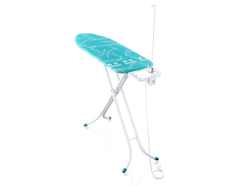 Leifheit Air Board M Compact Plus Tabla de Planchar, Superficie de Planchado 120 x 38 cm, Ajustable en Altura, Tabla de Planchar Plegable con Efecto de Planchado por Ambos Lados