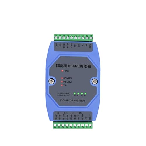Repeater Hub Isolation Surge Anti Interference Communication Convert 1 Channel RS485 to 8 RS485 Channels(4-Port RS485)