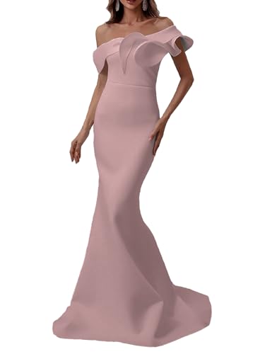 Mermaid/Trumpet Elegant Evening Dress One Shoulder Sleeveless Court Train Prom Dress with Pleats 2024