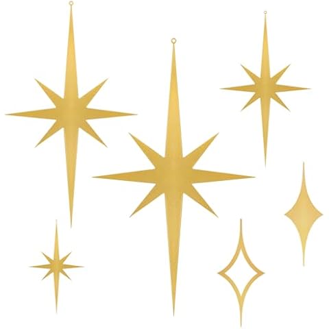 HYLEBOR 6 Pcs Starburst Wall Decor Cover