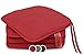 ZOLLNER 4 Cojines para Silla con Lazos, 38x38 cm, Rojo, Interior y Exterior