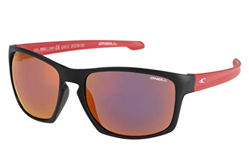 O'NEILL Unisex-Adult KRUI Sunglasses, Matte Black/Red, 57 mm