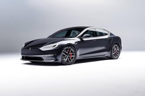 Image of SPITEN Tesla S 1:32 Diecast Scale Model Alloy Metal Pull Back Toy car for Kids with Openable Doors & Light, Music Toy Vehicle for Kids - Colors as Per Stock