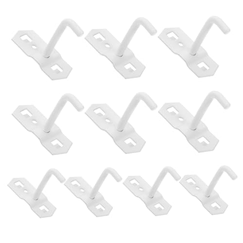 MUCKLILY 10pcs Square Hole Pegboard Hooks for Wall Mount Display Heavy Duty Shelf Rack Hooks