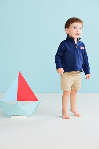 Image of Mud Pie Boys' Mud Pie Children's Flag Quarter Zip Up