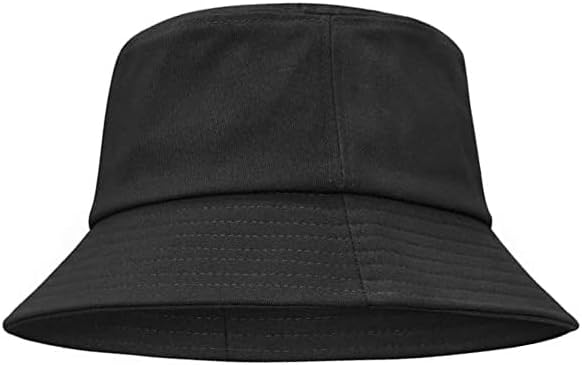 Sun-Hat Solid Bucket Cotton - UV Protection Foldable(hat Circumference 22.5", Brim 2.2", Height 3.3")