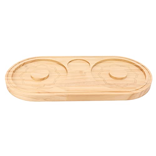 Airshi Sugar Rimmer, Salt Rimmer Wooden Dual Holder Design Pretty Decor Bar Tool Good Workmanship for Restaurant