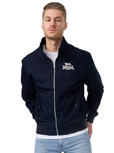 Lonsdale Herren Classic Allwetterjacke, Navy/Silver, L