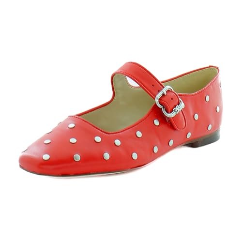 Sam Edelman Women's Michaela Stud Mary Jane Flat, Heirloom Red, 6.5