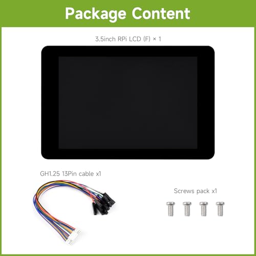 Image of Waveshare 3.5inch Capacitive Touch Display, Compatible with Raspberry Pi 5 /4B /3B, Pi Pico, IPS Panel, 320x480, 5-Point Touch, Immersion Gold Process, Toughened Glass Panel