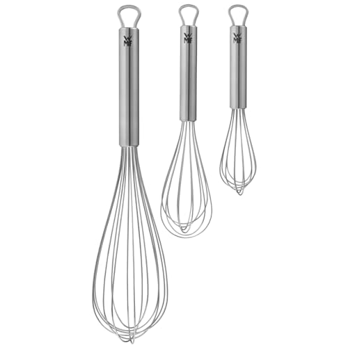 WMF Profi Plus Whisk Set of 3, Whisk Stainless Steel Partially Matte, Whisk, Whisk, Whisk, Dishwasher-Safe