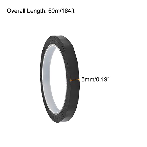 Image of Single Sided Self Adhesive Polyester Film Tape High-Temperature Resistance, Flame Retardant [for Motors, Capacitors ] - 10mmx50m /Black