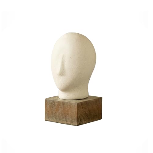 Image of Ellementry Calm Face Ecomix Sculpture 19 cm Tall, Home Decor Showpiece Figurine for Living Room & Office, Modern Asthetic Tabletop Decorative Accent, Unique Gift Item for Shelf Decoration