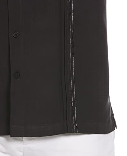Cubavera Mens Embroidered Double Tuck Shirt, Jet Black, X-Large Big Us #TOP2