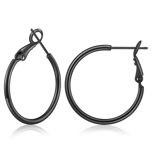 Image of Gacimy Gold Hoop Earrings for Women, 14K Gold Plated Thin Hoops