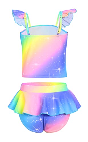 Image of Akokvlar Two Pieces Swimsuit Mermaid Bikinis Tankini Bathing Suit for Little Girls