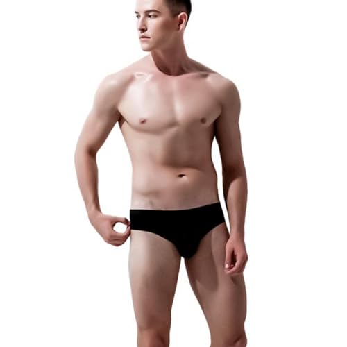 Evankin Men's Brief Underwear Ice Silk Sexy Brief Underpants U-shaped Pouch Low Waist Underwear Lightweight and Soft2