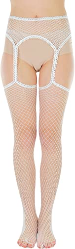 Image of ToBeInStyle Women's Attached Garter Belt Suspender Nylon Stocking Pantyhose