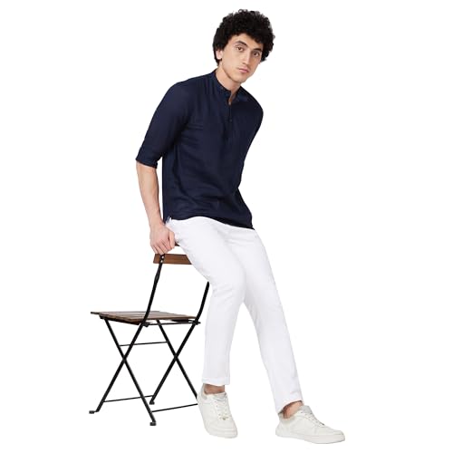 Image of Spykar Men's Regular Fit N /A Full Sleeve Solid Casual Shirts