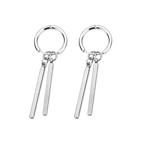 VYNZOR 1 Par Pendientes Para Hombre Pendientes de Aro con Bisagras de Acero...