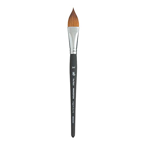 Image of Princeton Aqua Elite, Series 4850, Synthetic Kolinsky Watercolor Paint Brush,Oval Wash, 3 /4