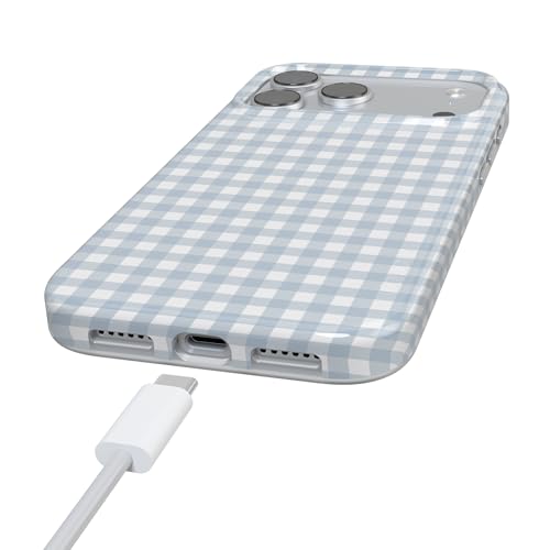 Casely iPhone 17 Pro Case | Pastel Picnic | Blue Gingham | Compatible with MagSafe | Classic Ultra Thin Design by Casely - Used condition - Image 6