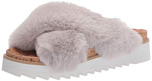 STEVEN by Steve Madden Women's Cozie Slide Sandal, Grey, 7.5