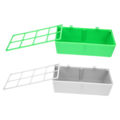 Toddmomy Parrot Cage Feeder Bowl Set Bird Food Holder Reusable Plastic Bird Feeder for Pet Birds