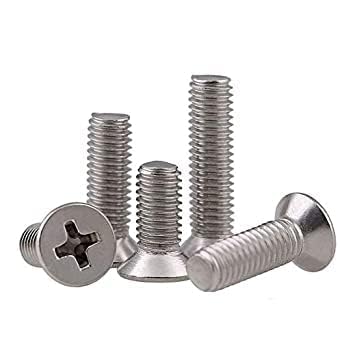 M2 x 4mm Length Stainless Steel CSK Phillips Head Screw | Countersunk Phillips Head Screw, Fully Threaded | 100% Stainless Steel for Home, Industrial, Plumbing (10pcs)