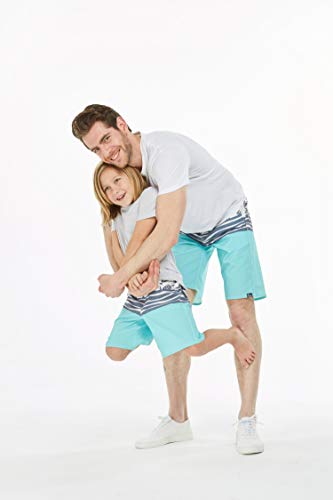 Father Son Matching Hawaiian Beach Board Shorts Swimwear Spandex in Classis Hibiscus Print3