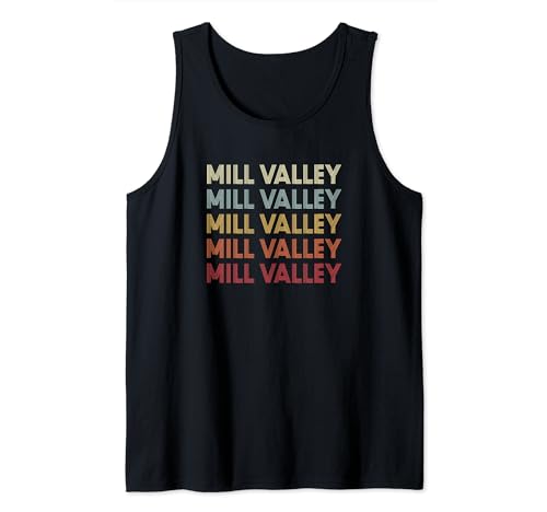 Mill Valley California Mill Valley CA Retro Vintage Text Camiseta sin Mangas